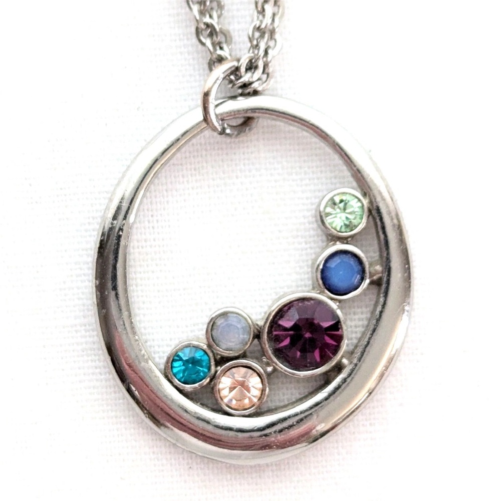Lia Sophia “Off Beat” Pendant Necklace Silver-Tone